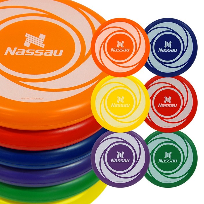 낫소 KC인증 PU 소프트 플라잉디스크 6개입세트 학교체육 실내체육 훈련 원반, 6개, 빨강노랑주황초록파랑보라
