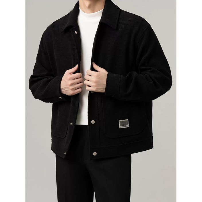 ANYOU 남자 자켓 봄 가을 아우터 캐주얼 숏 점퍼