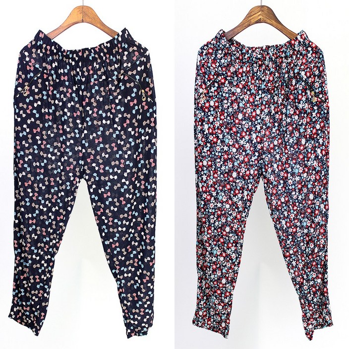 그레이스 11 아이스 쿨 냉감 고무줄 여자 몸빼바지 2장 할매 농촌일바지