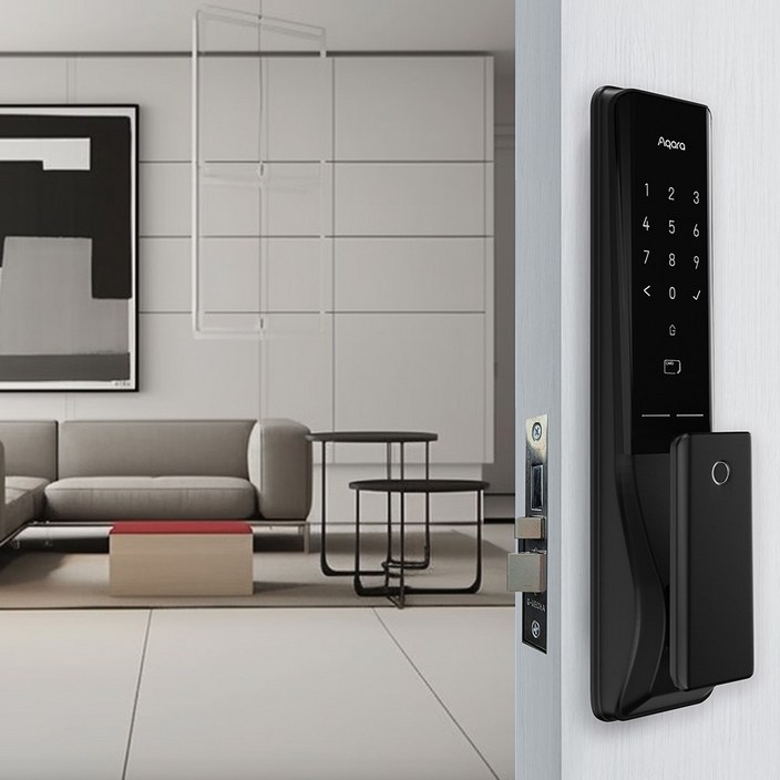 방문설치 아카라 스마트 푸시풀 도어락 K100 패키지 애플 홈킷, 삼성 스마트싱스, 구글 홈 지원, 방문설치도어락제니스방화문 부속품보강판, 방문설치