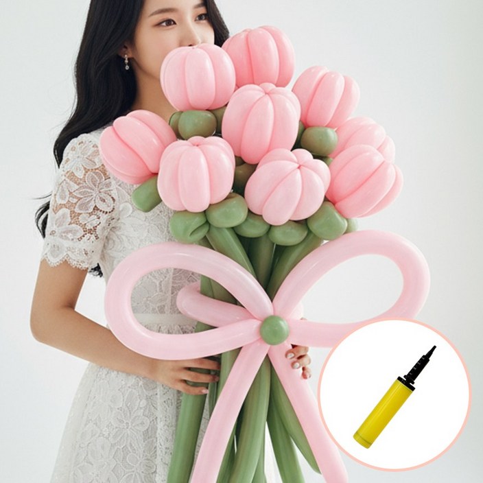 연지마켓 DIY 풍선 꽃다발 만들기 풍선키트 손펌프 세트