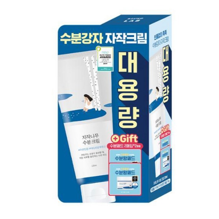 라운드랩 자작나무 수분 크림 120ml수분패드4매 대용량 라운드랩 자작나무 수분 크림 120ml수분패드4매 대용량
