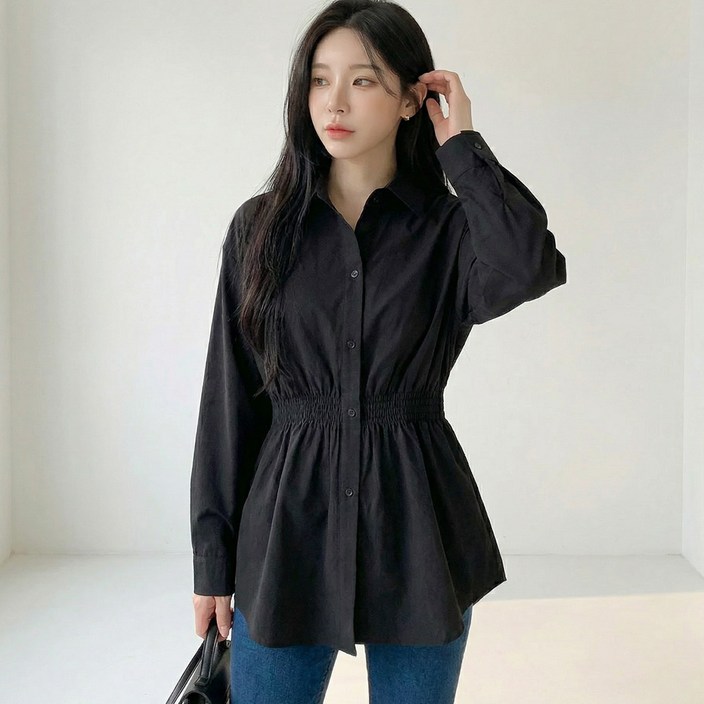 빅사이즈 여성 내추럴 셔츠 블라우스 B175-3 코헨브 봄가을