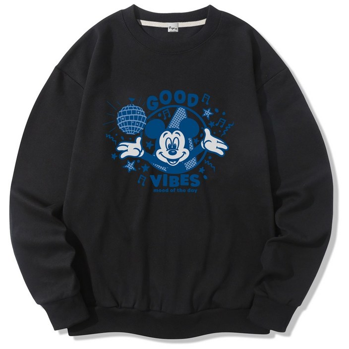 일루소 디즈니 소프트 특양면 굿바이브스 미키 맨투맨