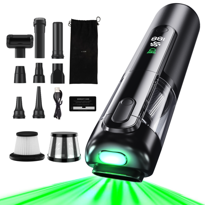 한국AS 에어르 차량용 청소기 에어건 무선 자동차 휴대용 강력 진공 핸디 차 미니 베놈, 1개