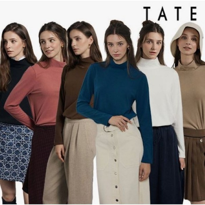 TATE 테이트 25FW 여성 소프트 웜 기모 윈터 티 컬렉션