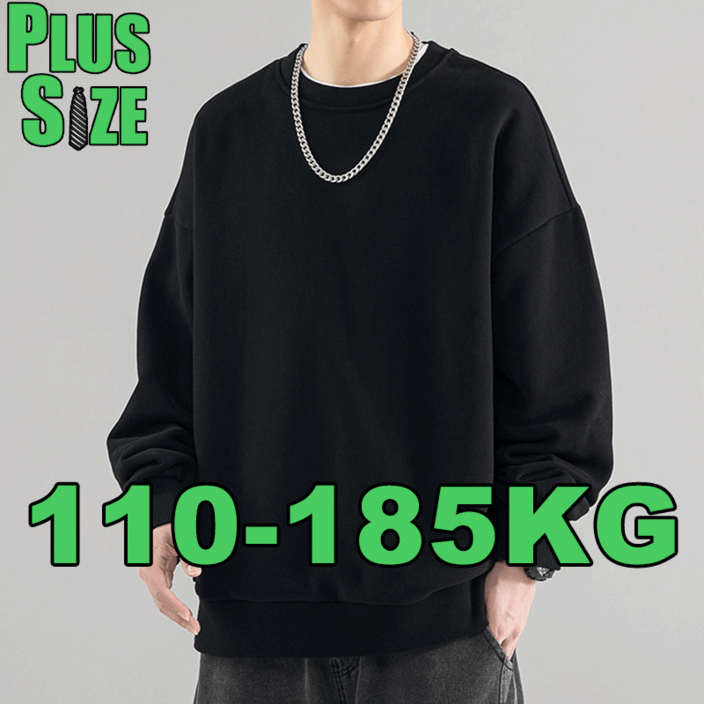 빅사이즈 남자오버핏맨투맨 4XL 5XL 6XL 7XL 남자맨투맨 빅사이즈 남자맨투 맨긴팔티 110185KG 티셔츠 남성 가을 겨울옷