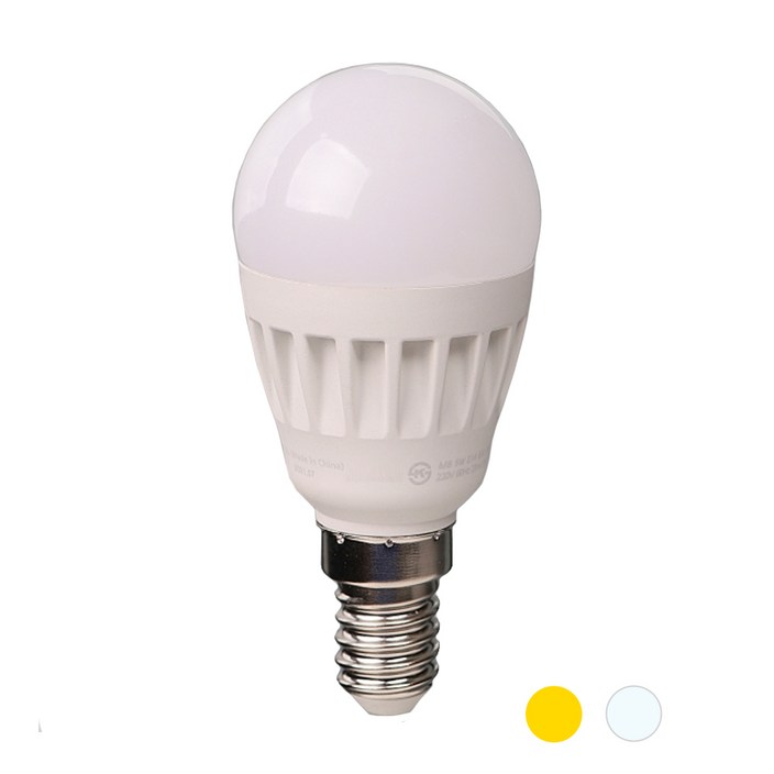 대체품 LED전구 E14 400루멘 노란빛 하얀빛 포르소