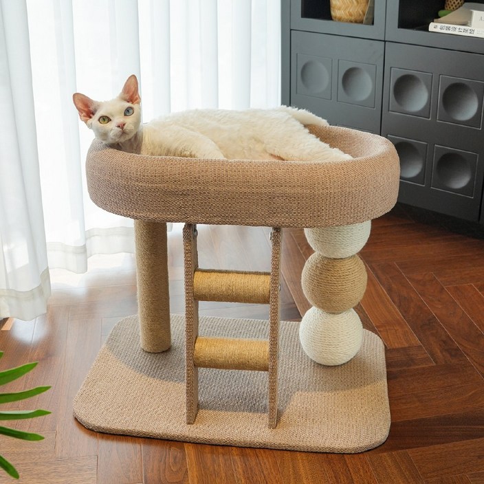 칠시 고양이 멀티 스크래쳐볼 캣타워, 1개, 혼합색상