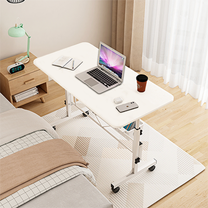 사이드 거실 협탁 보조 테이블 이동식 모션 높이조절 책상, 화이트