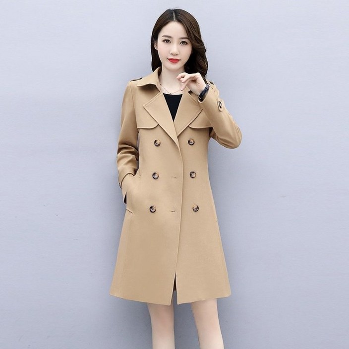COSYEVNO 트렌치코트 여성 봄 가을 정장 카라 패션 슬림핏 캐주얼 스프링코트 FALL87