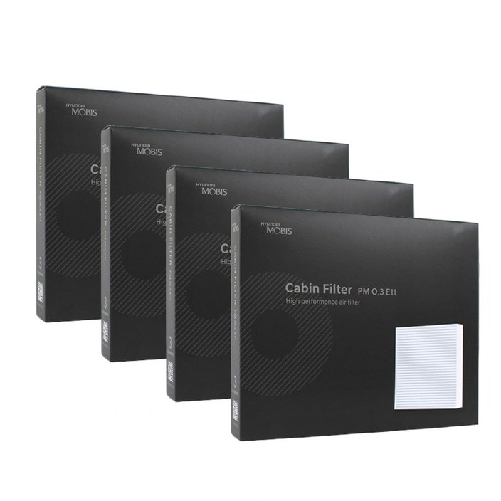 현대모비스 정품 프리미엄 에어컨필터 2년분 4개입 싼타페DM 전용 2012년2018년식 적용 2번