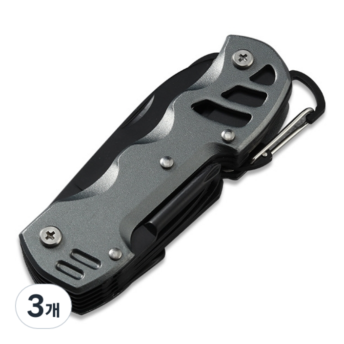 Dr.Tools 다용도 가정용 생활 공구 16 in 1 맥가이버칼 그레이, 3개