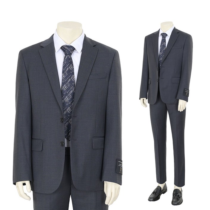 바쏘옴므 남성용 블렌디드 포멀 레귤러핏 정장 자켓  팬츠 세트