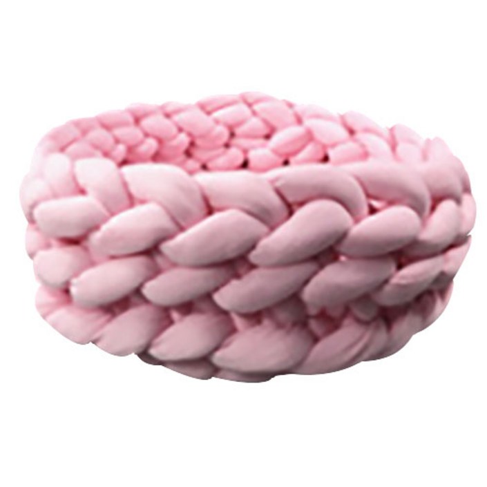 당감샵 고양이 자이언트 빅얀 니트 바구니, 핑크, 1개