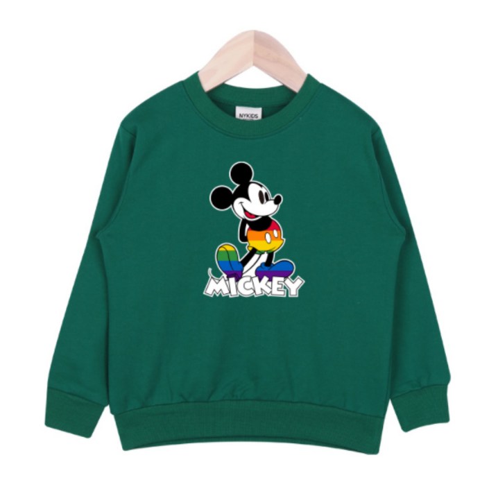 뉴욕꼬맹이 아동용 디즈니 무지개미키 맨투맨 G088