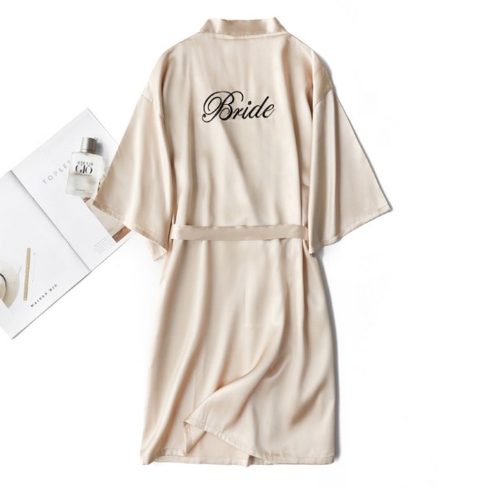 에이홉 세련 실크 웨딩 샤워가운 L
