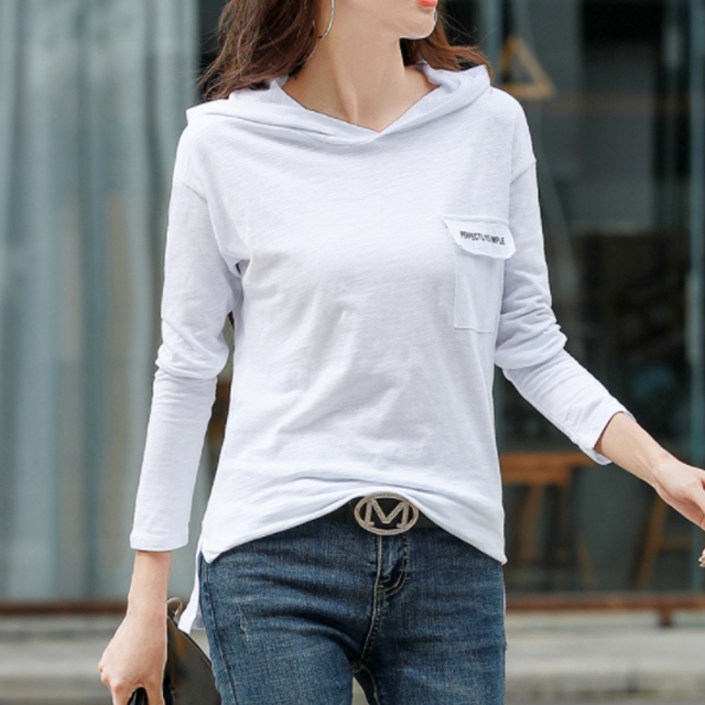 페이퍼먼츠 레터링 포켓 후드 긴팔 티셔츠 01134 페이퍼먼츠 레터링 포켓 후드 긴팔 티셔츠 01134