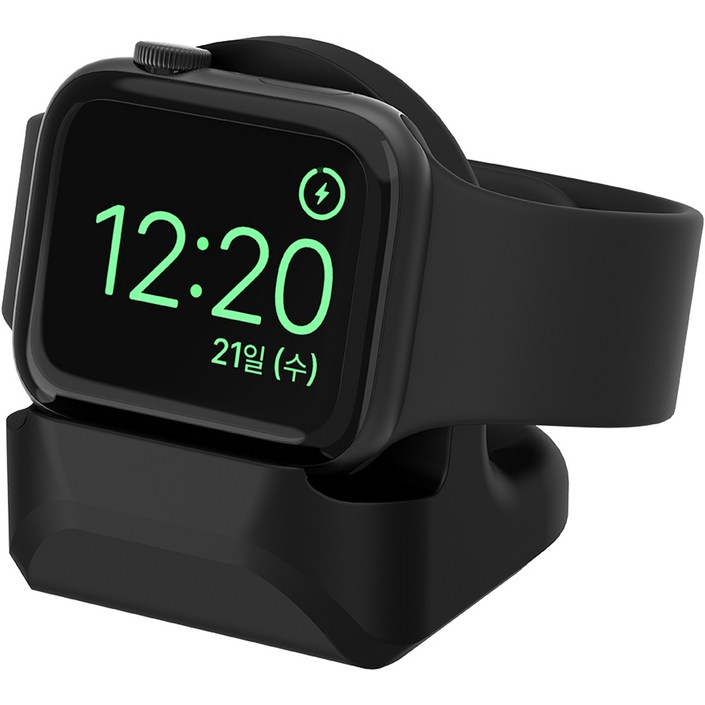 SKY 웰 충전 실리콘 거치대 스탠드, 블랙