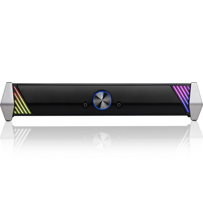 브리츠 2채널 LED 컴퓨터 PC 게이밍 스피커 사운드바, BZSP300X, 블랙