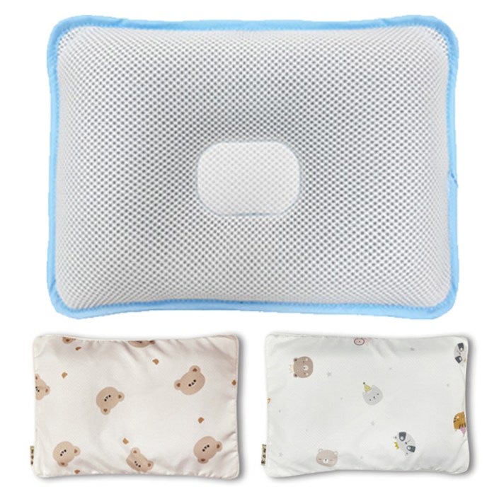 몽슈레 태열베개 마이크로화이바  커버 랜덤발송 세트, 몽곰이, 1세트