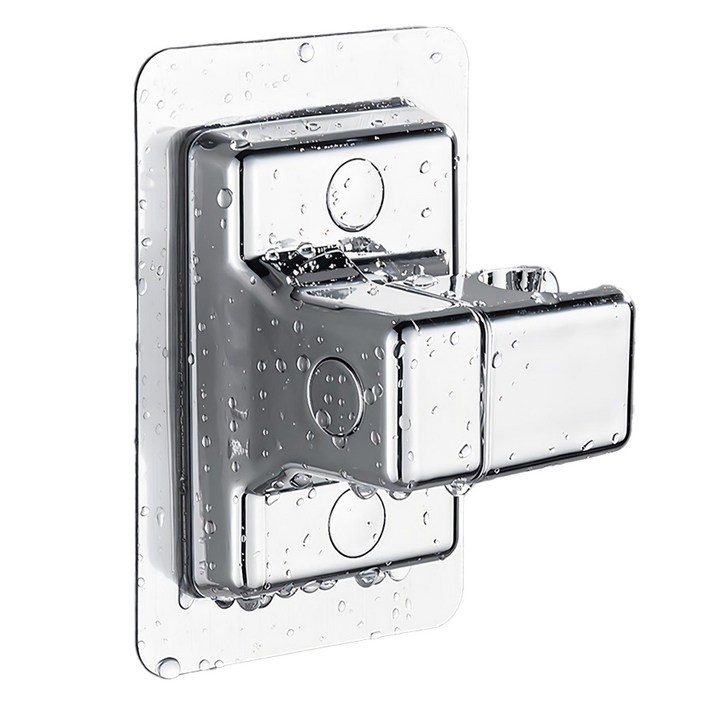 리빙홈디테일 초강력 접착식 샤워기 거치대 고급형 LHD041, 실버