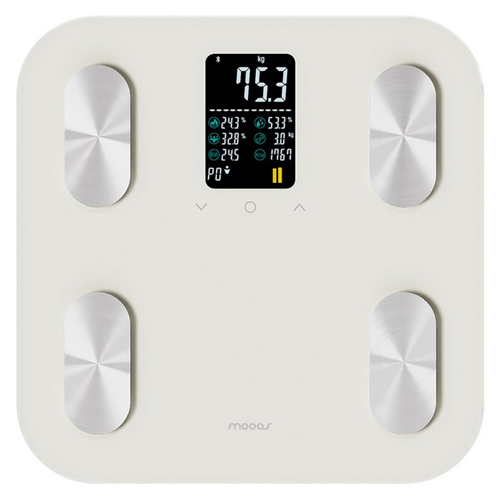 무아스 스마트 헬스케어 LCD 체지방 체중계 베이직, MBCS7, 아이보리, 1개