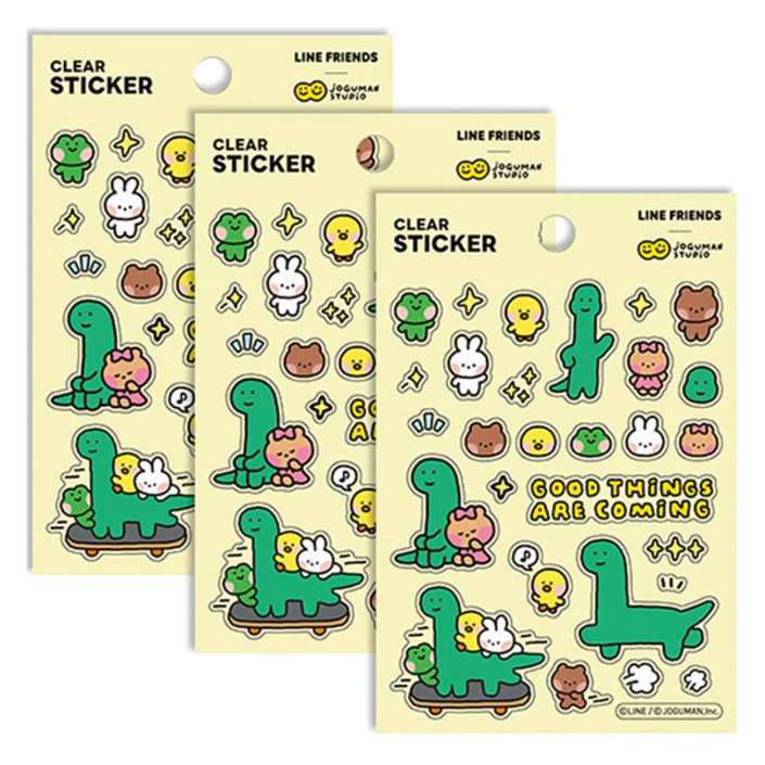 라인프렌즈 조구만 미니니 투명스티커