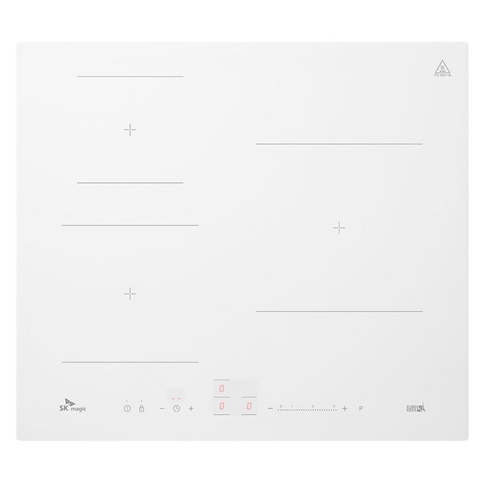 SK매직 빌트인 파워부스트 인덕션 전기레인지 3구 Cloudy white 방문설치