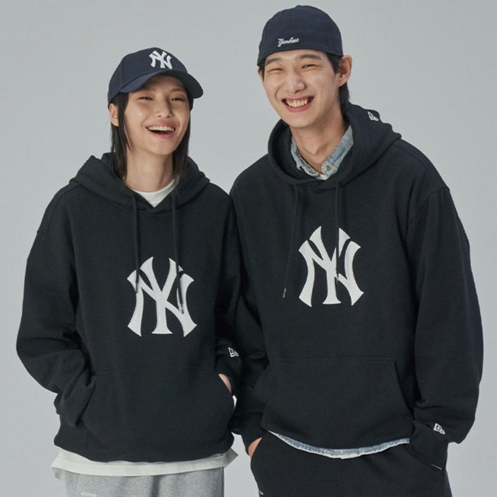 뉴에라 남녀공용 MLB 빅로고 뉴욕 양키스 후드티 1488156