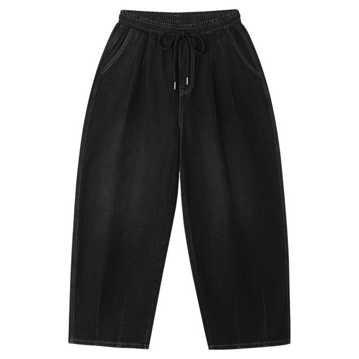 엠엔씨 워싱 벌룬핀턱 밴딩롱청바지 MDIP931KD