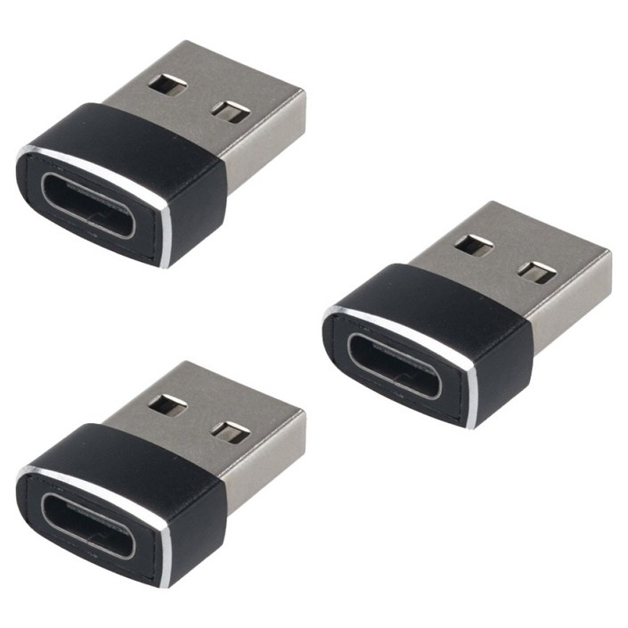 컴스 USBA to USBC 변환 젠더 3p