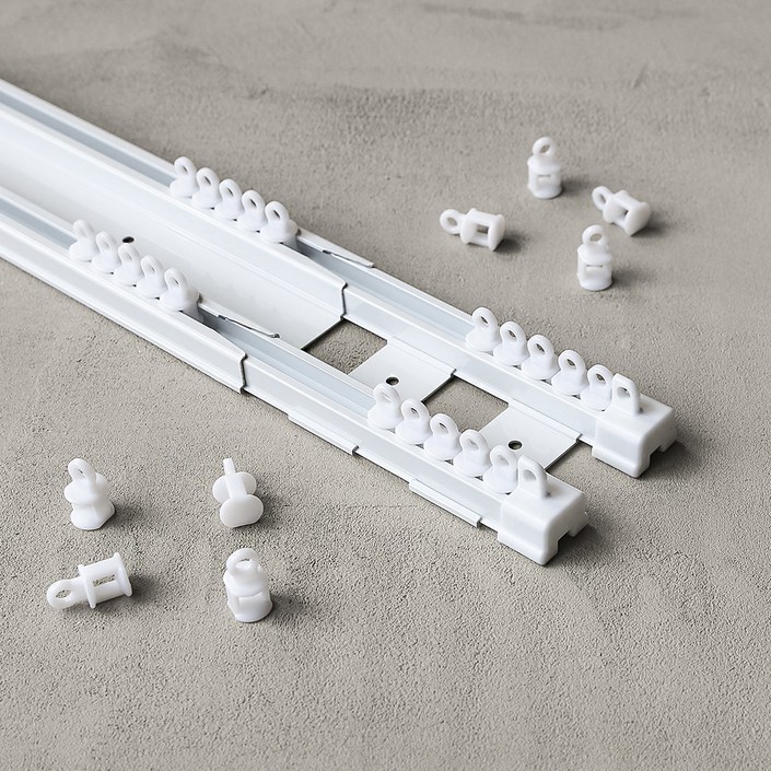 윈도우드레스 저소음 전착 이중커튼레일