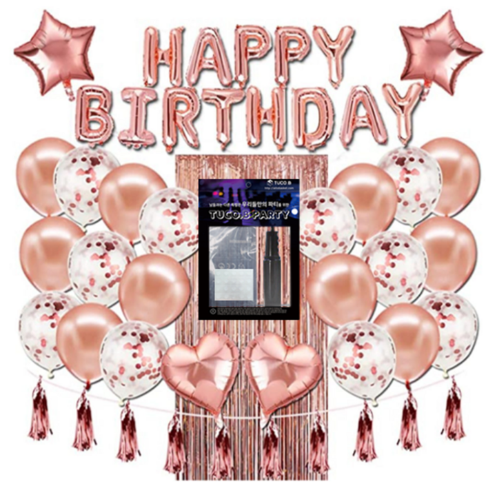 투코비 생일파티 장식 풍선세트 하트스타