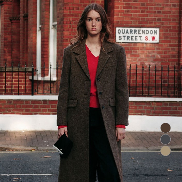 온앤온 여성용 테일러드 쓰리버튼 울코트 NEW3WHA27