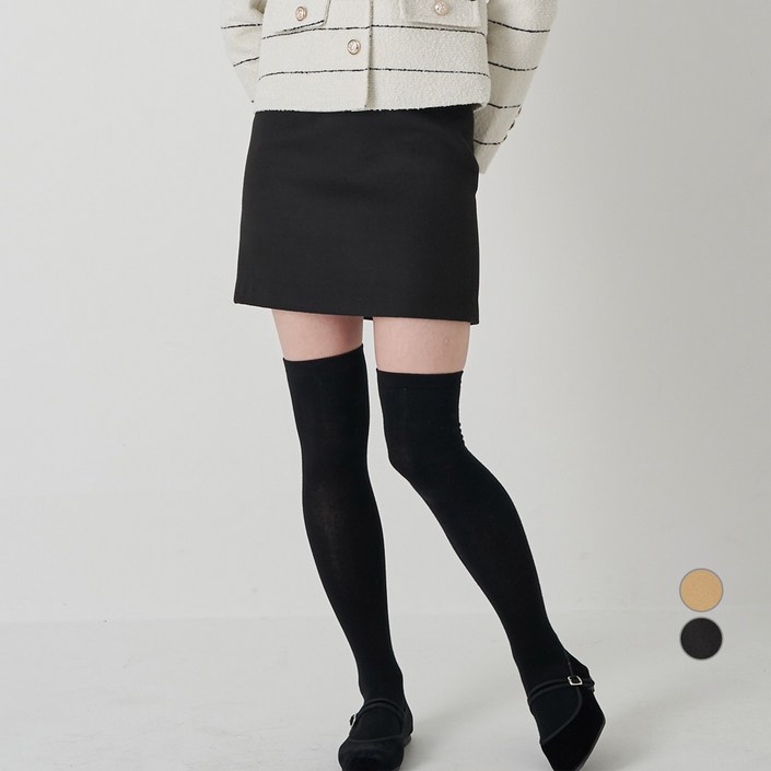 AFINAR 도톰 베이직 미니 스커트