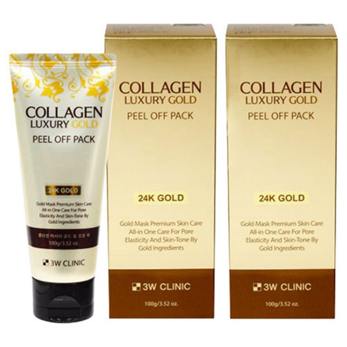 3W클리닉 콜라겐 앤 럭셔리 골드 필오프 팩 100g, 1개입, 2개