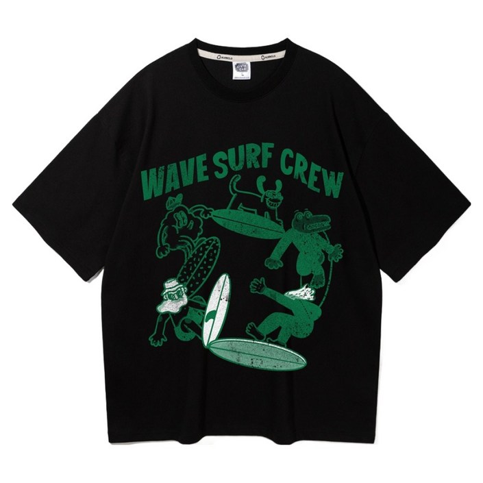 앨빈클로 피치 WAVE SUFR CLUB 오버핏 반팔티 AST4597