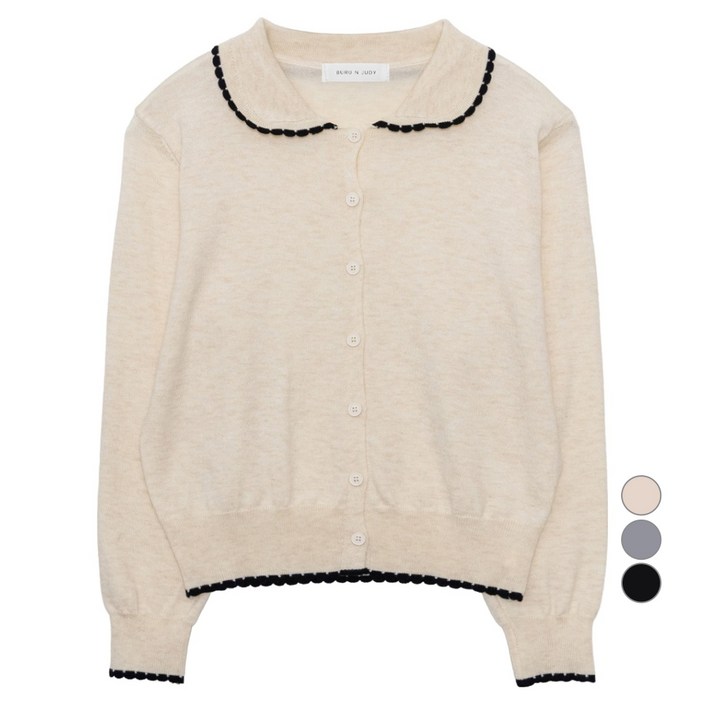 부루앤쥬디 여성용 라운드카라넥 가디건 BORICD506B