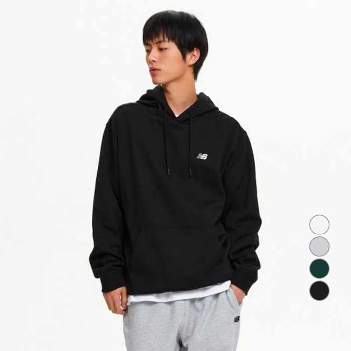 뉴발란스 남녀공용 유니 에센셜 스몰로고 후드티 NBN0F11203