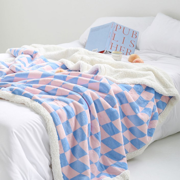 믹스앤매치 체커보드 극세사 담요