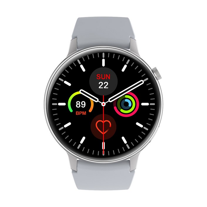 젤센 웨어러블 스마트워치 airxwatch5, 실버, 44mm, 블루투스