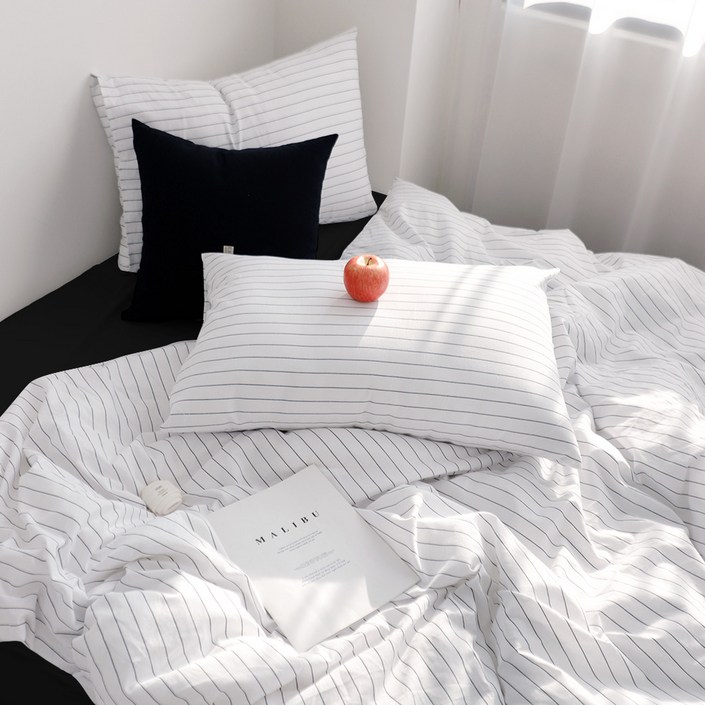 까사베르데 아이리 스트라이프 순면 사계절 이불커버