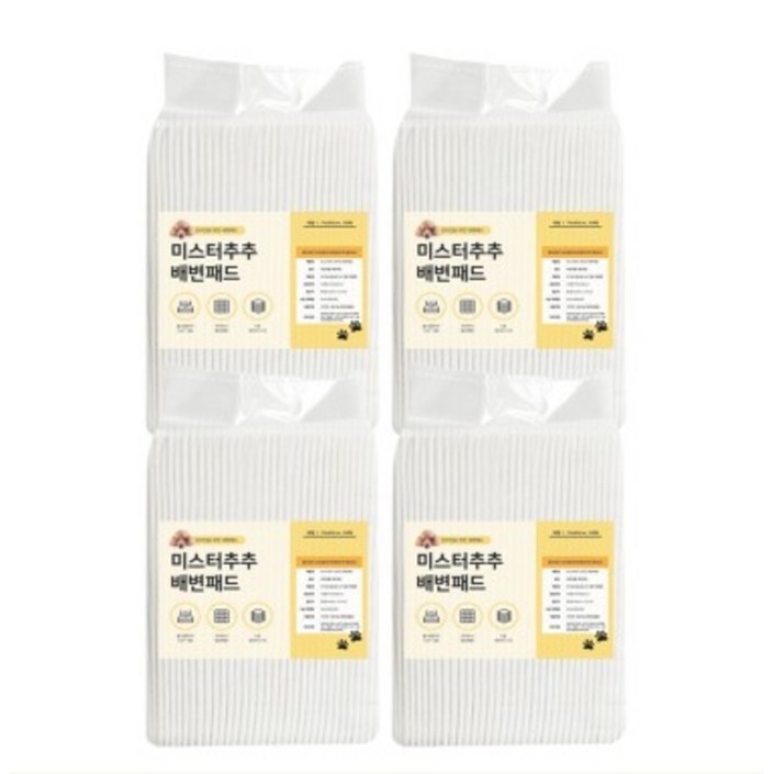 미스터추추 강아지 배변패드 45g, 50개입, 4개