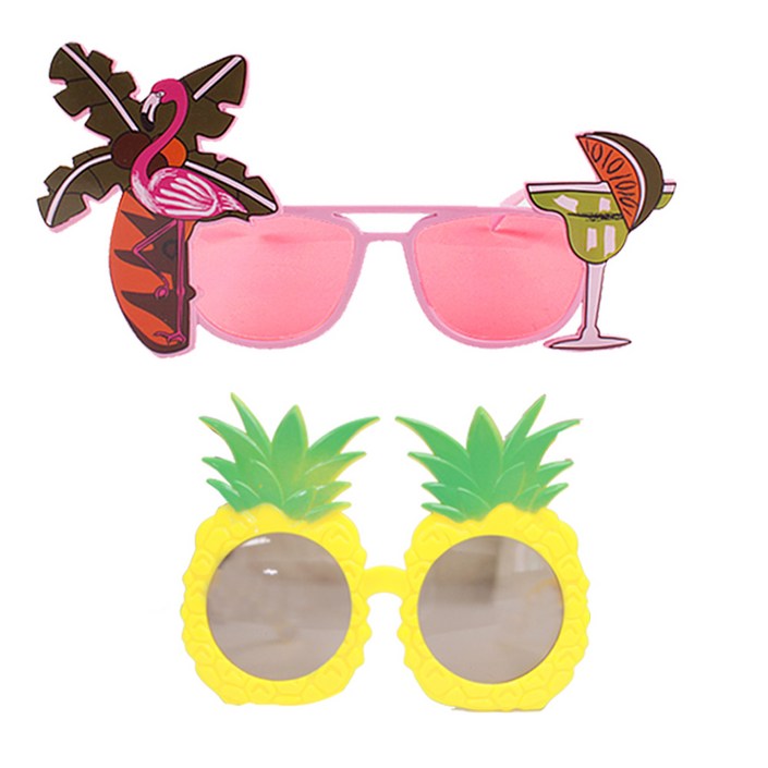 리빙다 하와이 야자수  파인애플 파티 안경 세트
