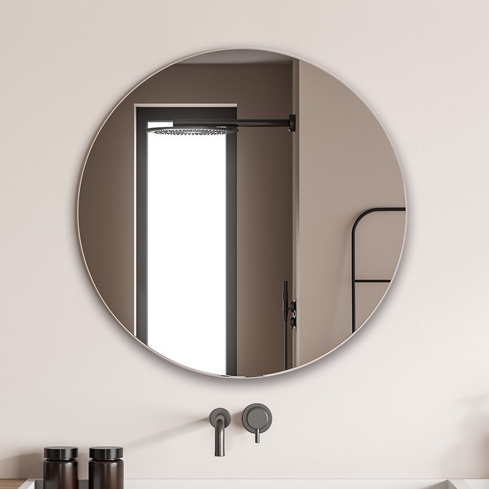 온미러 노프레임 붙이는 거울 벽걸이형 원형거울 7101862325
