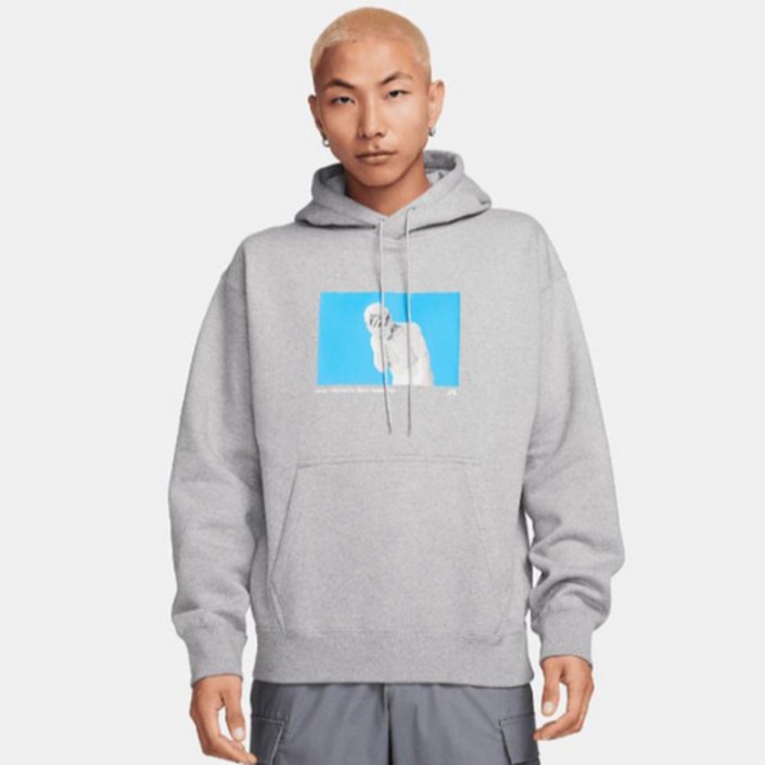 나이키 SB 스케이트보딩 플리스 풀오버 후디 남성 후드티 그레이 캐쥬얼룩