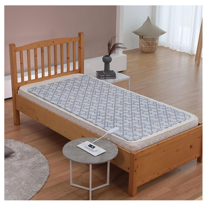 일월 워셔블 카본 온열 전기매트 체크 그레이