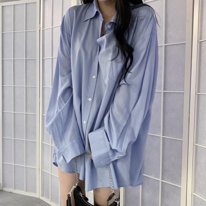 컬러인베리 빅사이즈 오버핏 심플 셔츠