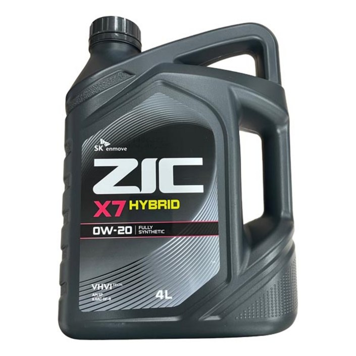 ZIC X7 HYBRID 0W20 4L 하이브리드 엔진오일, 1개 ZIC X7 HYBRID 0W20 4L 하이브리드 엔진오일, 1개